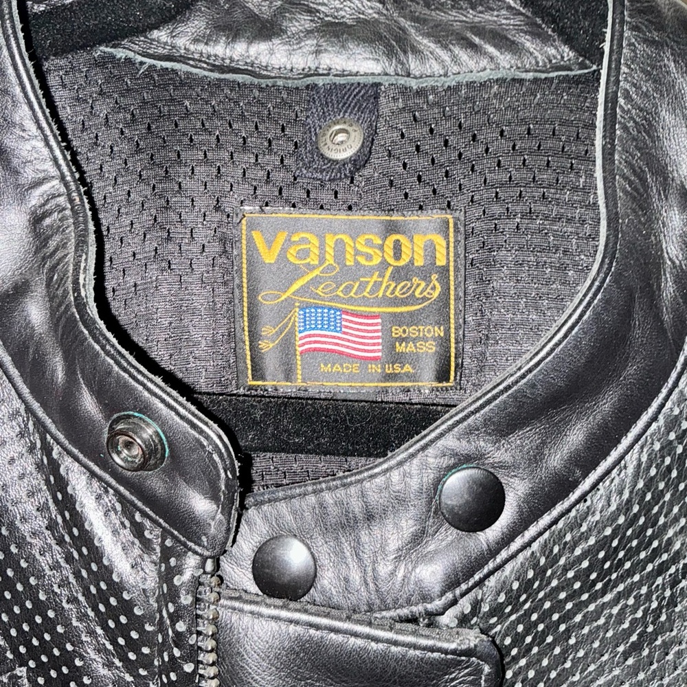 Vanson Black Leather Performance Jacket - image 4